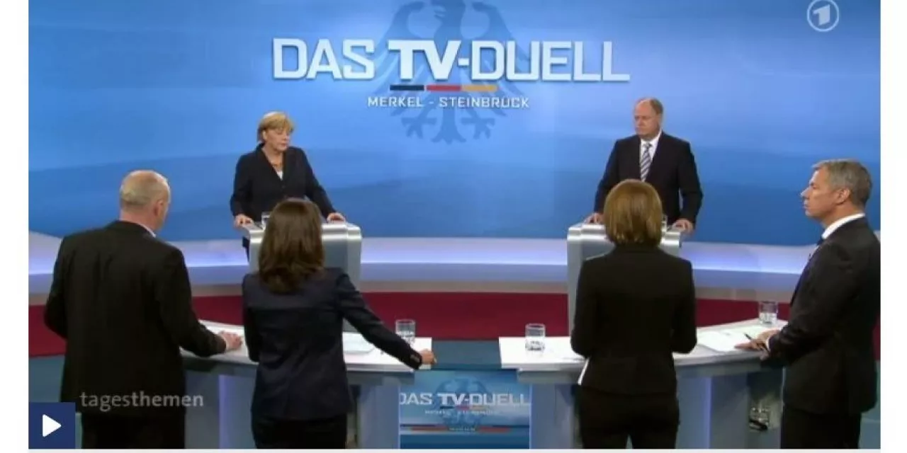 Screenshot vom Kanzler.innen-Duell.