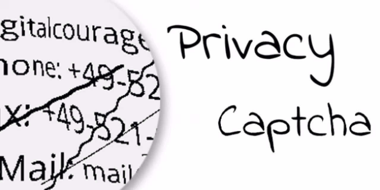 Screenshot eines Privacy Captchas.