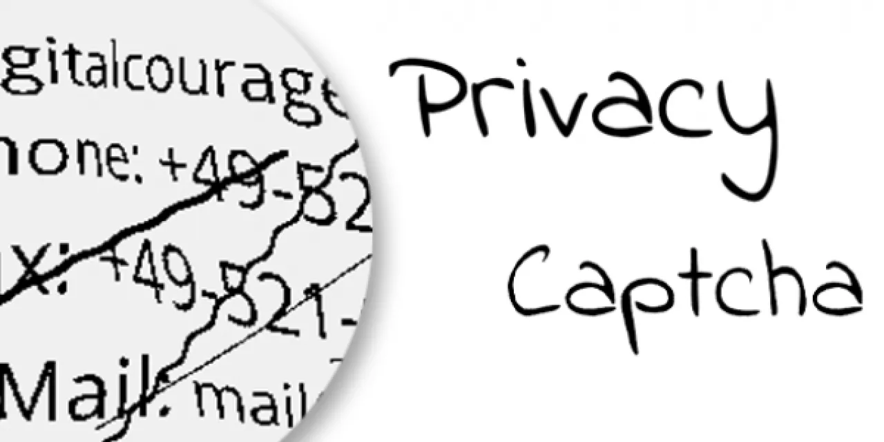 Screenshot eines Privacy Captchas.